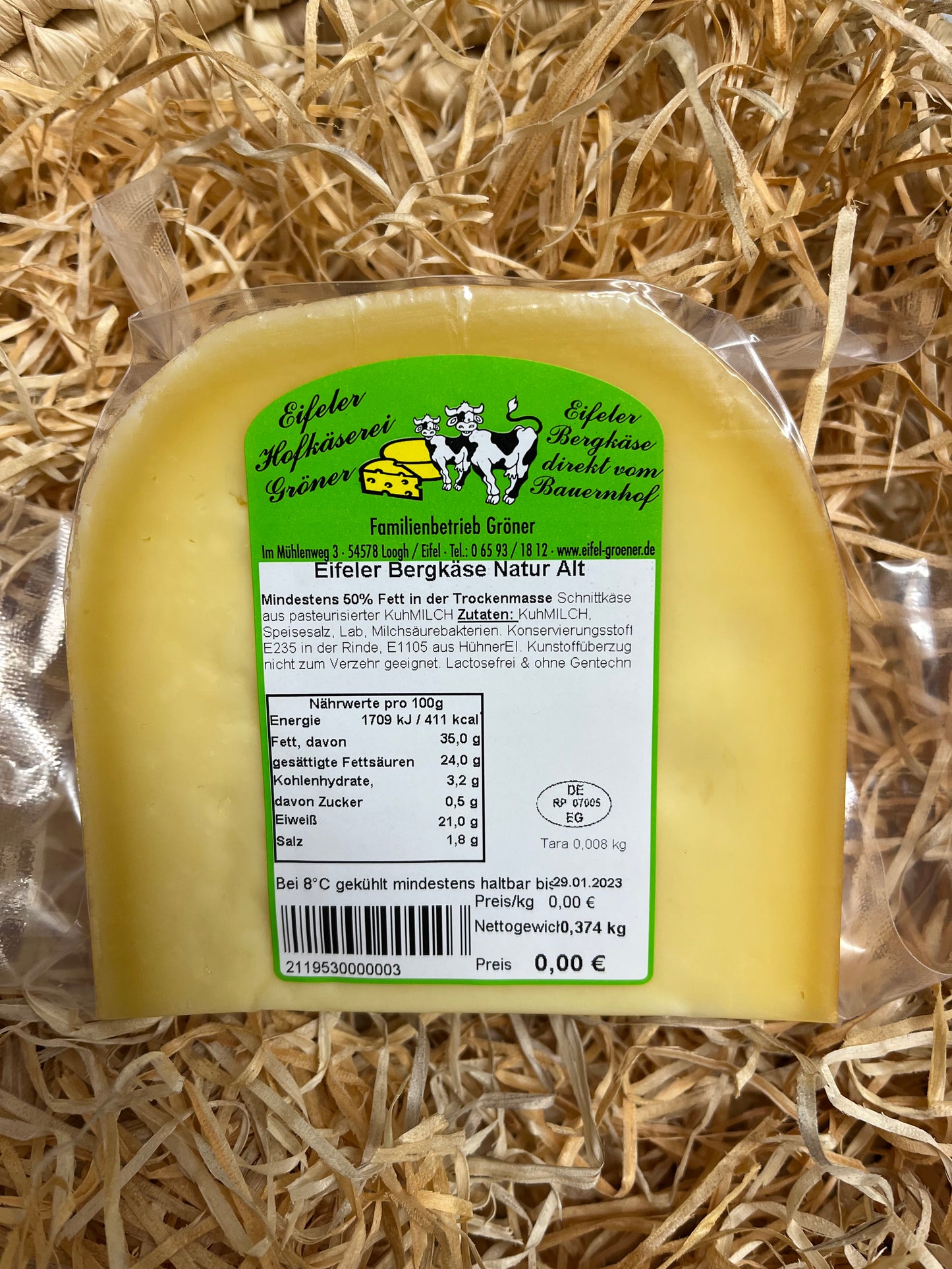 025 Eifeler Bergkäse Natur Alt ca. 260 gr.