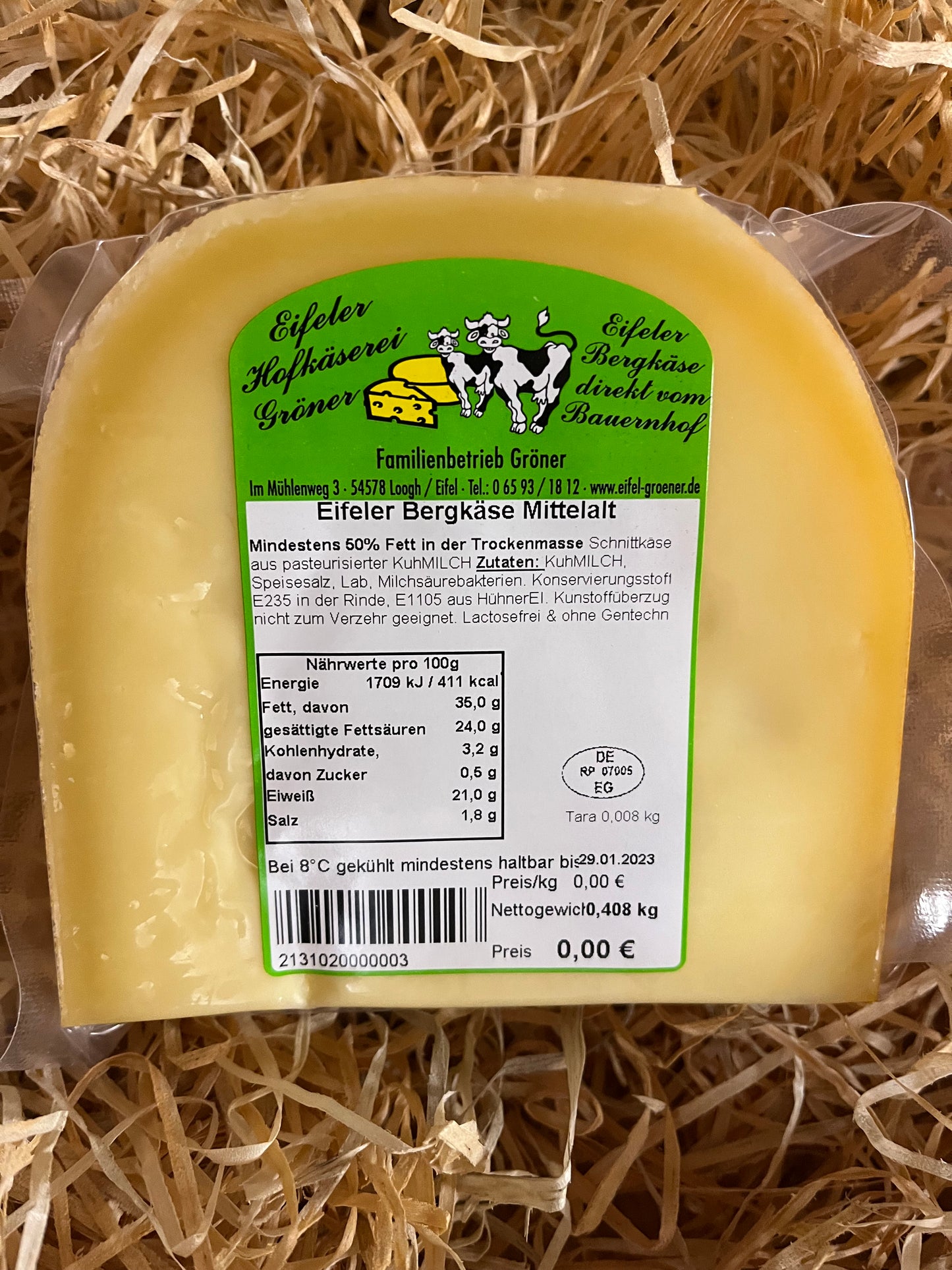 022 Eifeler Bergkäse Natur Mittelalt ca. 280 gr.