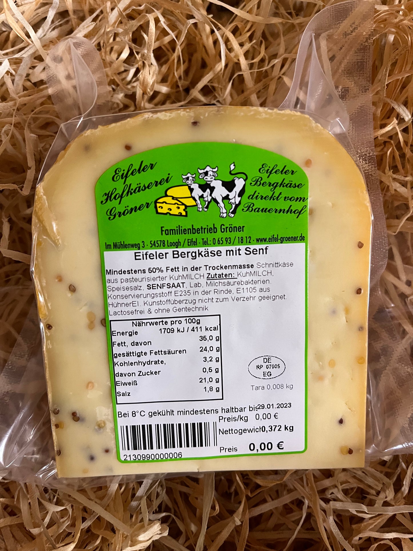 084 Eifeler Bergkäse mit Senfkörnern ca. 300 gr.
