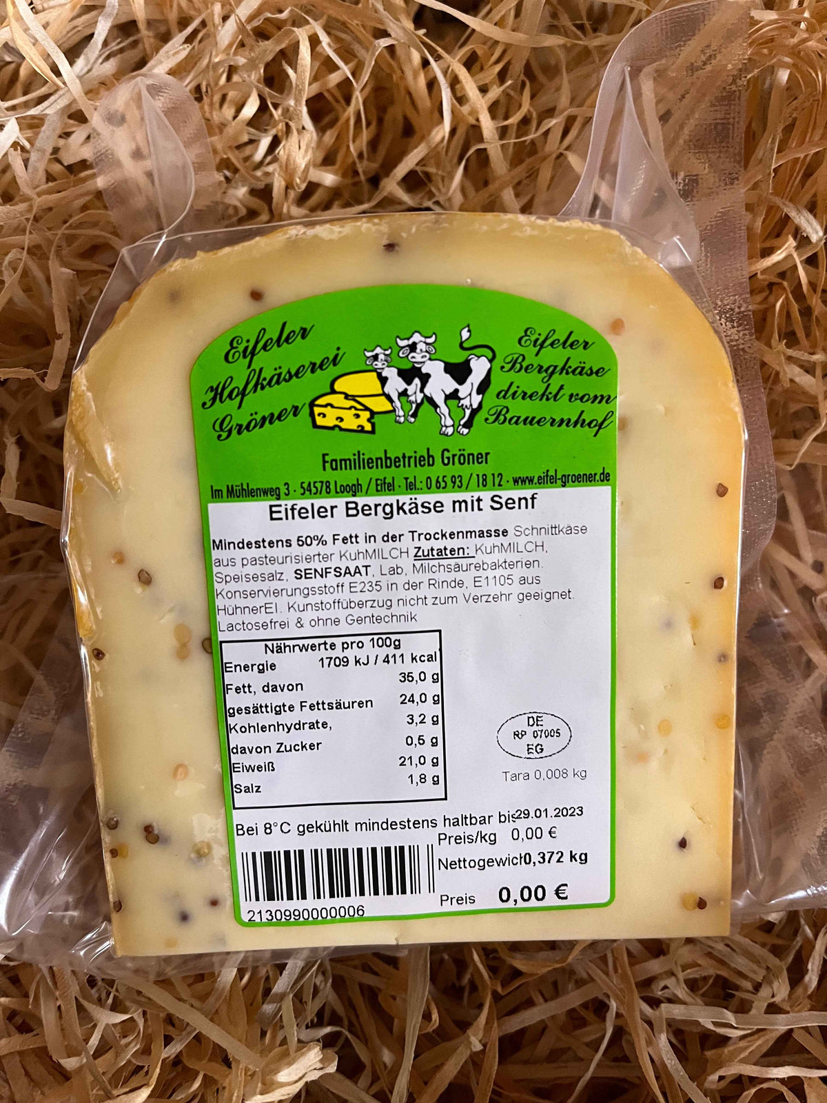 084 Eifeler Bergkäse mit Senfkörnern ca. 300 gr.