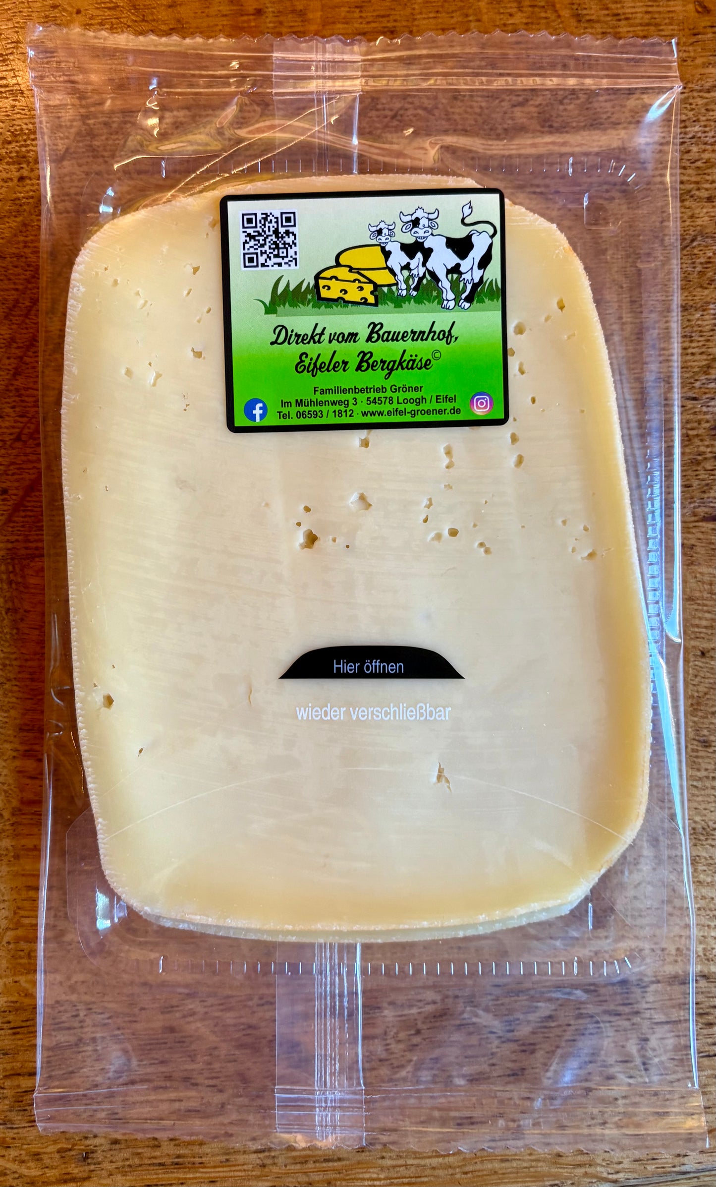 016 Eifeler Bergkäse Natur Jung geschnitten ca. 125 gr.